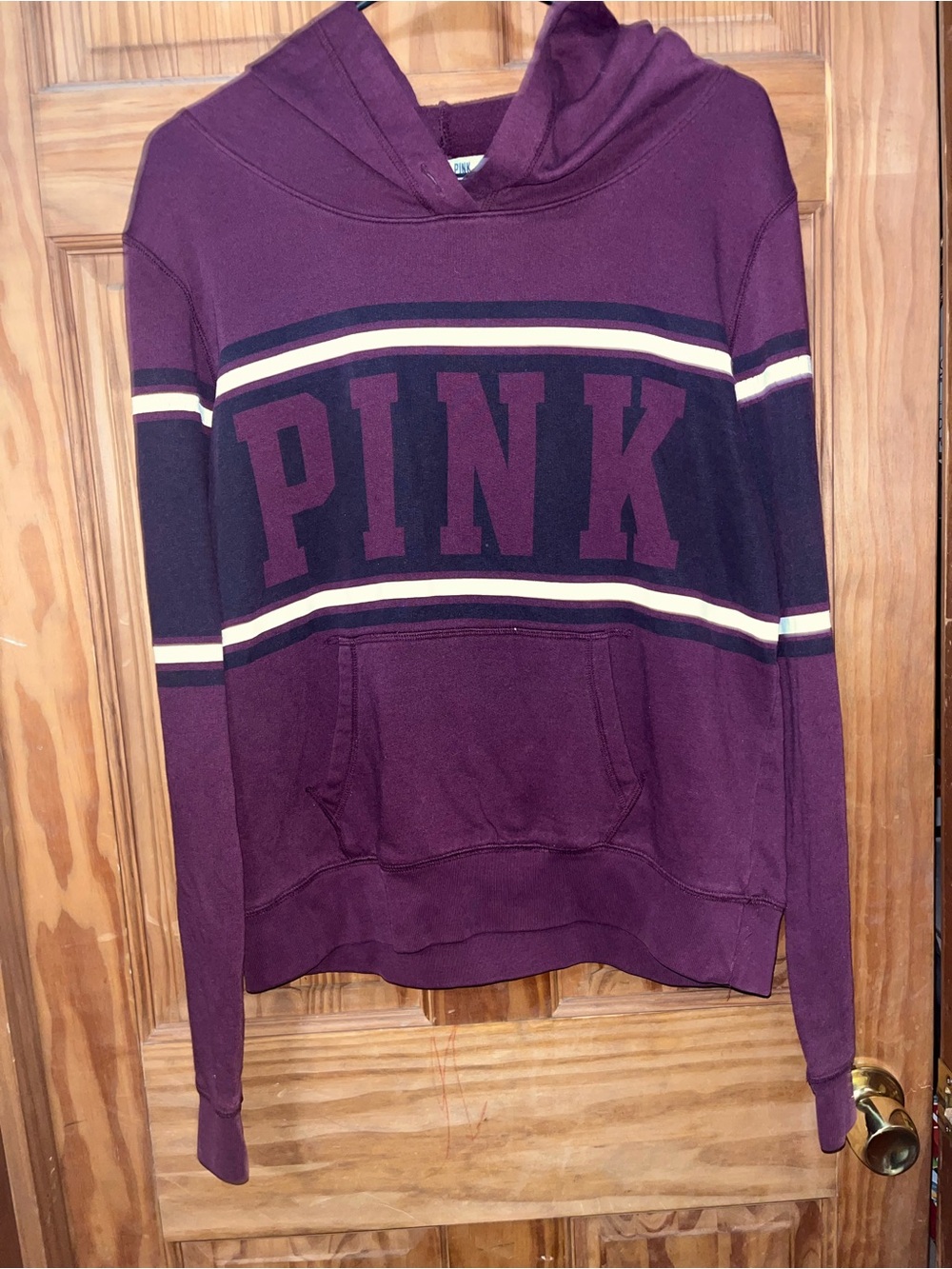 Victoria's Secret PINK Maroon Logo Pullover